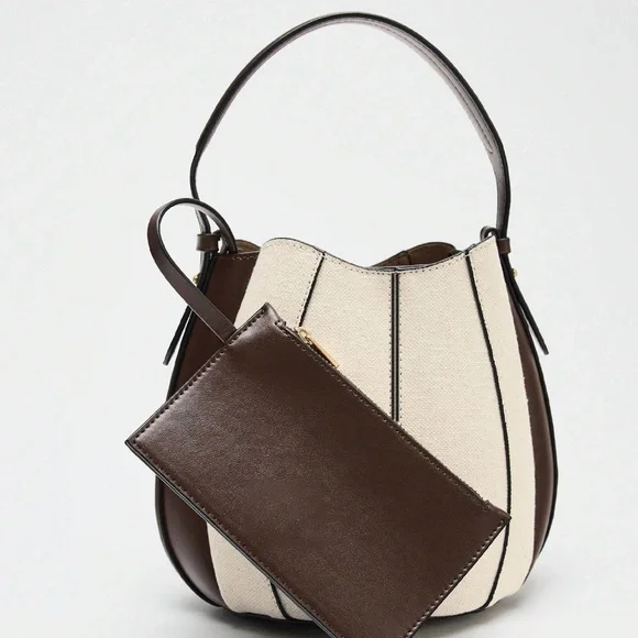 🆕 Top Handle Bucket Shoulder Bag - Picture 2 of 12